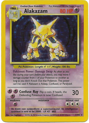 Alakazam Star - 99/100 - Shiny Rare Holo - Reverse Holo - Pokemon