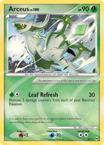 Arceus Lv.X ULTRA RARE DP56 Promo Pokemon NM Silver HOLO 2009 Legends