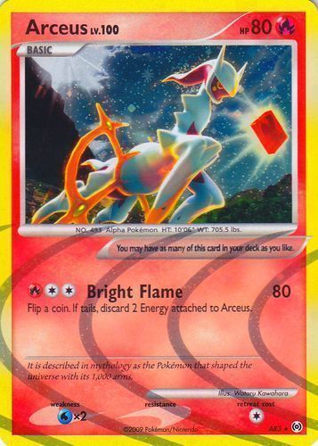 PSA 8 Arceus #AR1 Holo Platinum Arceus Pokemon Card 2009