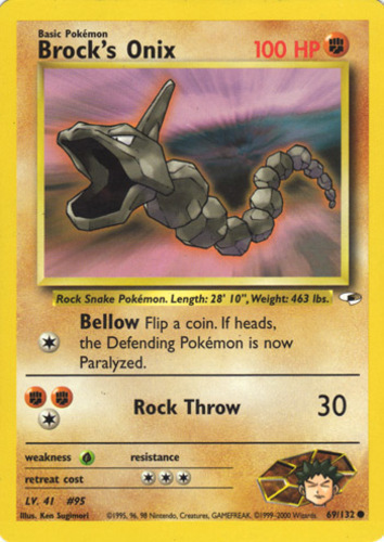 Onix 1999 Pokemon Game 1st Edition #56 Price Guide - Sports Card Investor