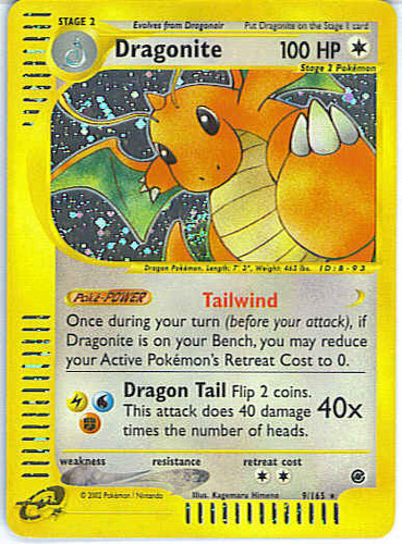Carte pokémon japonaise pocket monsters Draco no. 148 rare set de base