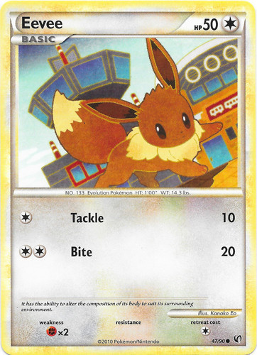 Pokémon TCG, Eevee, Pokemon Platinum, 62/100, Reverse Holo, Stamped, Holo,  HTF