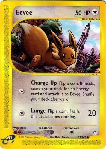 Buy the Pokemon TCG Eevee Reverse Holofoil Platinum Rising Rivals 59/111