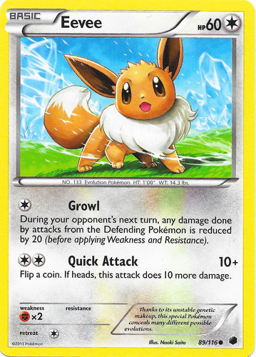 Platinum Eevee Promo Pokemon Card 62/100 Holo. NM