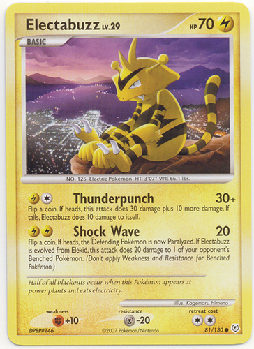 How Much Is A Electabuzz Pokemon Card Worth Delbrune mezquita