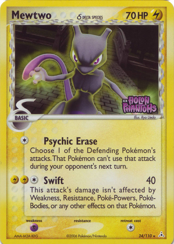 1x ~ESP~ Spanish Evolutions Mewtwo EX Holo Rare Pokemon Card HTF