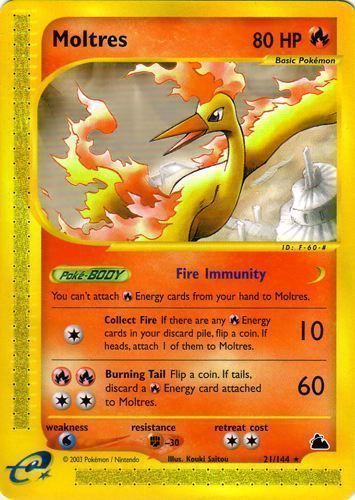 Mavin  Moltres Holo / Shiny E Series Pokemon TCG Card Skyridge