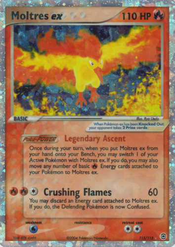 Mavin  Moltres Holo / Shiny E Series Pokemon TCG Card Skyridge H20/H32  Moderate Play