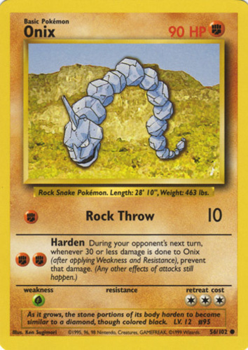 Onix 2000 Pokemon Card fire red playing card poker card Rare BGS From JP