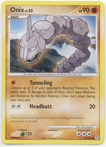 Pokemon Card Onix BW8 030/051 BW C Black & White Plasma Freeze Uncommon 95