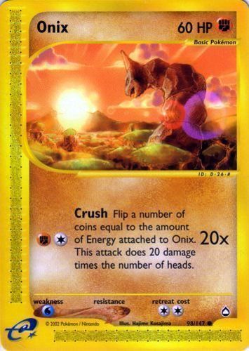 Pokémon n° 92/130 - ONIX niveau 22 - PV90