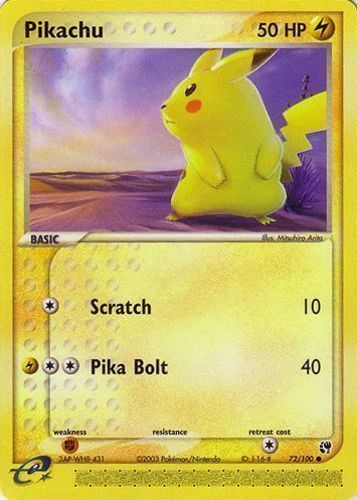 Pikachu - 115/114 - Secret Rare Shiny Black White Base - Pokemon Card -  MP/HP