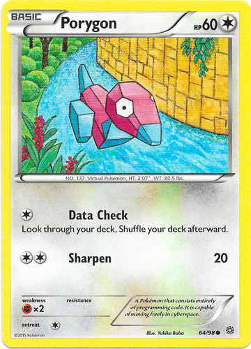 PSA 7 - Pokemon Card - Base 39/102 - PORYGON (uncommon