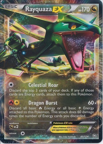 Pokemon TCG Rayquaza Holo Gold 9/106 EX Emerald Stamp, ENG