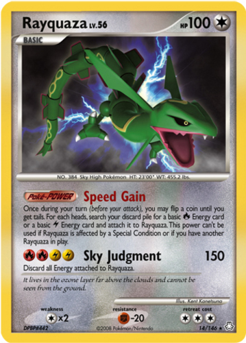 Pokemon - Rayquaza C LV.X – DP47 – Promotional (DP47) - Diamond and Pearl  Black Star Promos - Holo