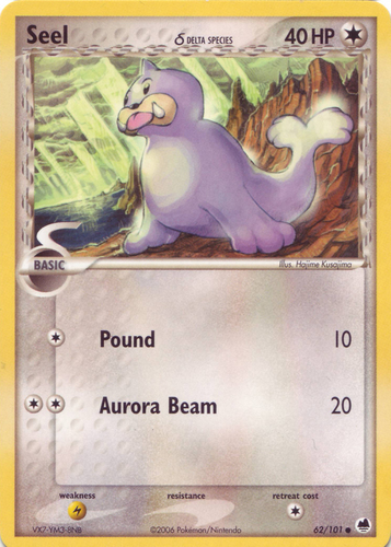 Pokémon Seel 41/102 Base Set Regular 1999 NM (Portuguese)