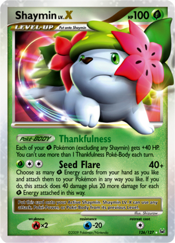 Auction Prices Realized Tcg Cards 2009 Pokemon Japanese Shaymin LV.X  Collection Pack Shaymin LV.X-Holo
