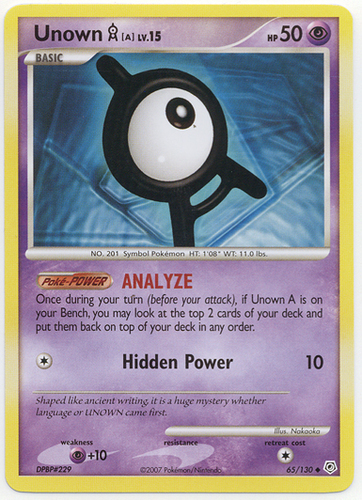 Pokemon - Unown - HeartGold SoulSilver 55/123 - Reverse Holo - LP