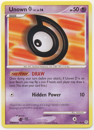 Unown E Reverse - Mysterious Treasures Pokémon card 65/123