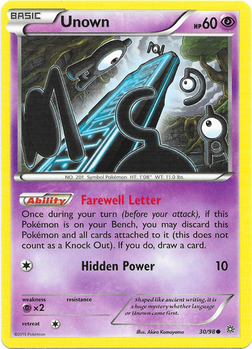 Pokemon Card Unown [A] LV.15 Diamond & Pearl 65/130 NEAR MINT Non-Holo  Uncommon!