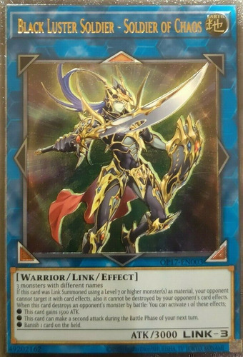 Super Rare Blue Card! Black Luster Soldier! Yu Gi Oh