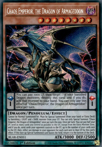 Chaos Emperor, the Dragon of Armageddon : YuGiOh Card Prices