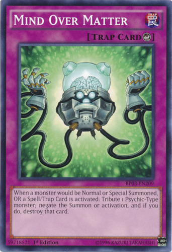 Mind Over Matter Yugioh Card Prices 