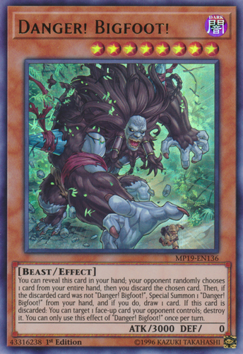 Danger! Bigfoot! (Alternate Art) - MGED-EN018 - Premium Gold Rare