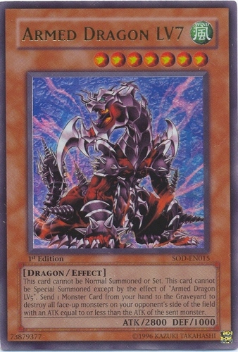 Yu-Gi-Oh. Armed Dragon LV3 and LV5. SD1-EN005 and 006. Near Mint! 1st  Edition!