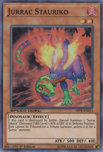 Sell my Jurrac Stauriko (STP4-EN020) on eBay : YuGiOh Card Prices